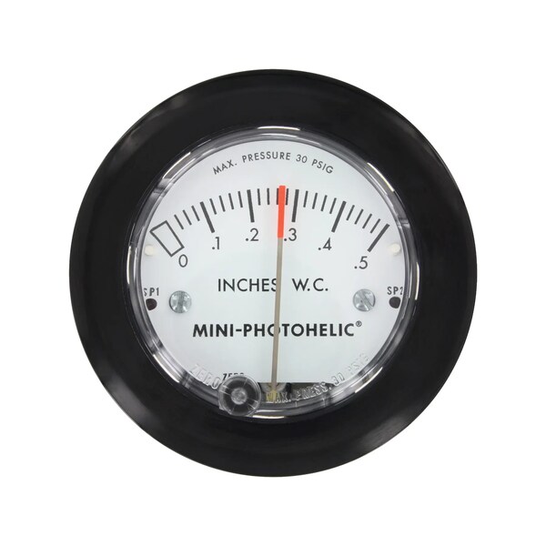 Dwyer Instruments Differential pressure switch/gage, range 0-50 mm water. MP-50MM - main